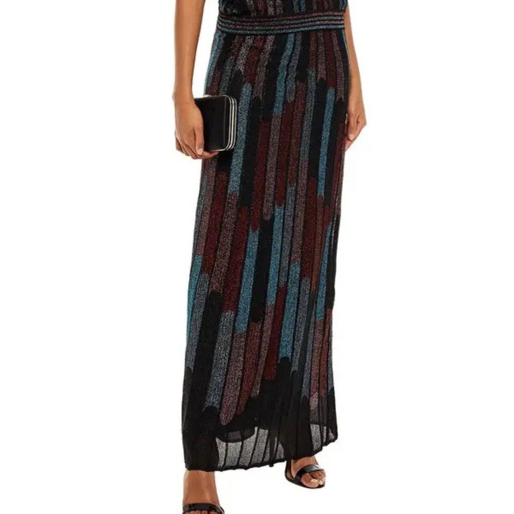 Missoni Long Lurex Skirt EUC IT 40 Festive Holiday Party Sparkle Maxi
